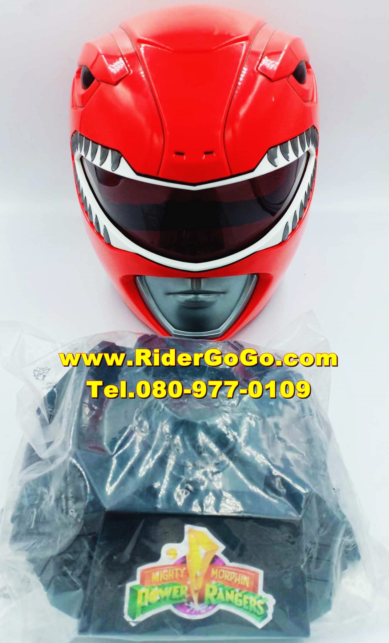 หมวกไทแรนโนเรนเจอร์เรนเจอร์ หมวกจูเรนเจอร์ ขบวนการจูเรนเจอร์ ถ้าเป็นทางประเทศอเมริกาก็จะเรียกว่า เรดเรนเจอร์ Power Rangers Lightning Collection Premium Red Ranger Helmet (Tyranno Ranger Helmet) สภาพดี ของแท้ รูปที่ 1