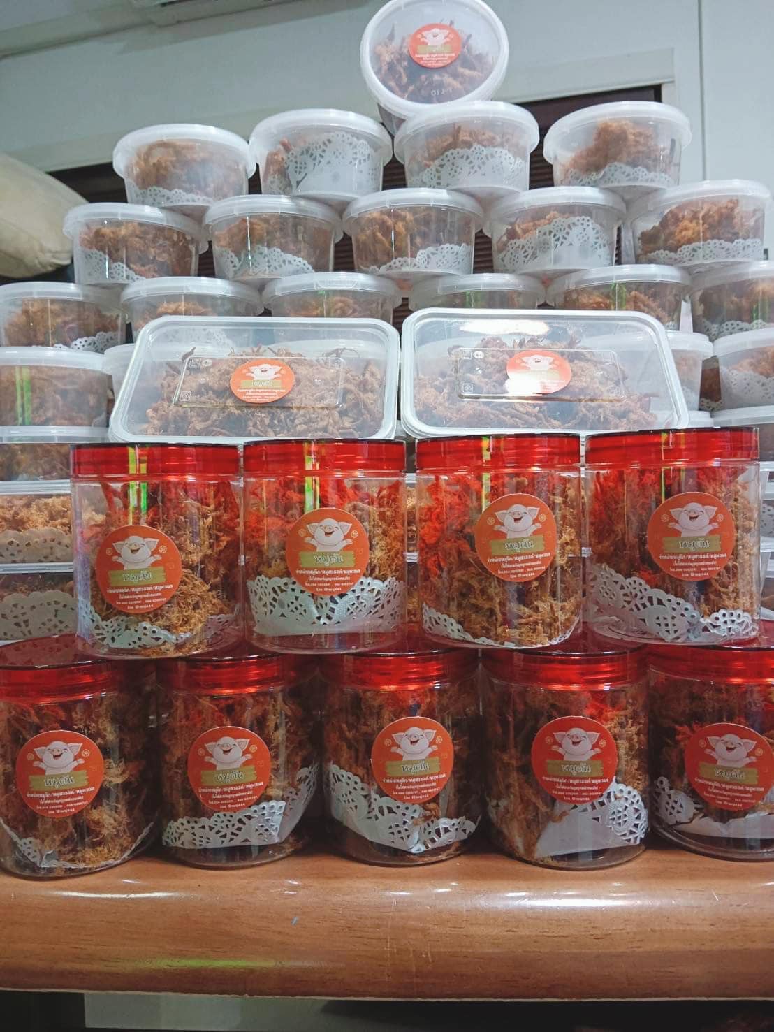หมูตันหมูฝอย ต้นตำรับสูตรโบราณ เส้นกรอบ เกรด A เนื้อหมูล้วนๆ ไม่มีมัน ไม่ใส่สารกันบูด ผลิตสดใหม่ทุกวัน หอม  หวาน มัน รสชาติอร่อย รูปที่ 7