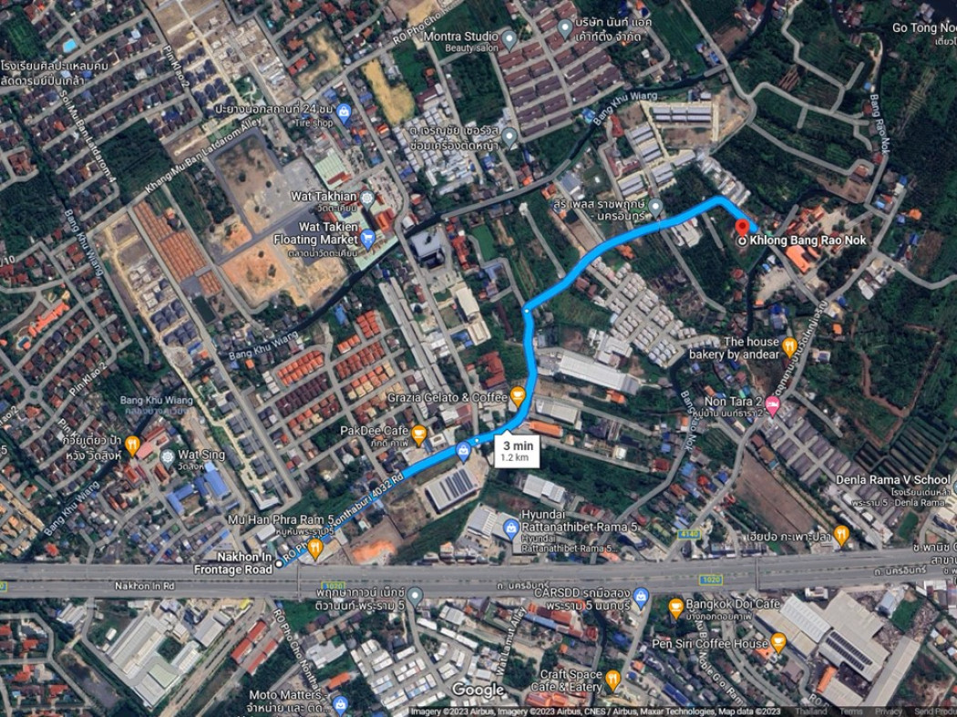 ขาย ที่ดิน ที่ดินกว้าง ริมคลอง ริมคลองบางราวนก 3 ไร่ 6 ตร.วา ใกล้ถ.นครอินทร์แค่ 1.2 กม. รูปที่ 2