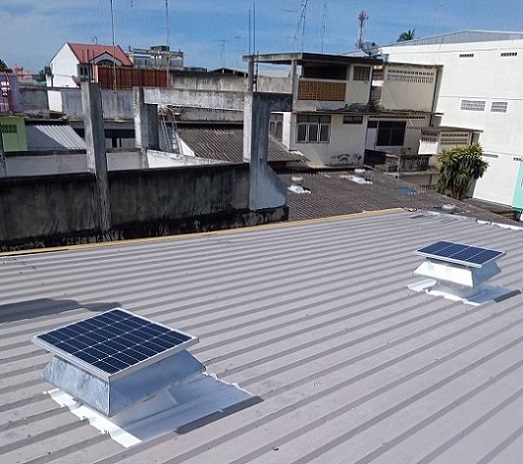พัดลมระบายอากาศหลังคาพลังงานแสงอาทิตย์  9000บ. (14 นิ้ว)ทำให้บ้านเย็นฟรีไม่เสียค่าไฟ   รูปที่ 3