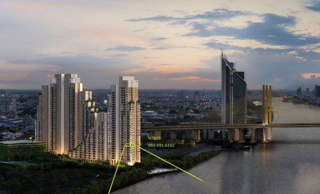 CM04070 ขายดาวน์ คอนโด นิว ริเวอร์เรสต์ ราษฎร์บูรณะ Nue Riverest Ratburana ห้อง Rare ตึก private 2 Bedroom Riverfront ติดริมแม่น้ำเจ้าพระยา  รูปที่ 1