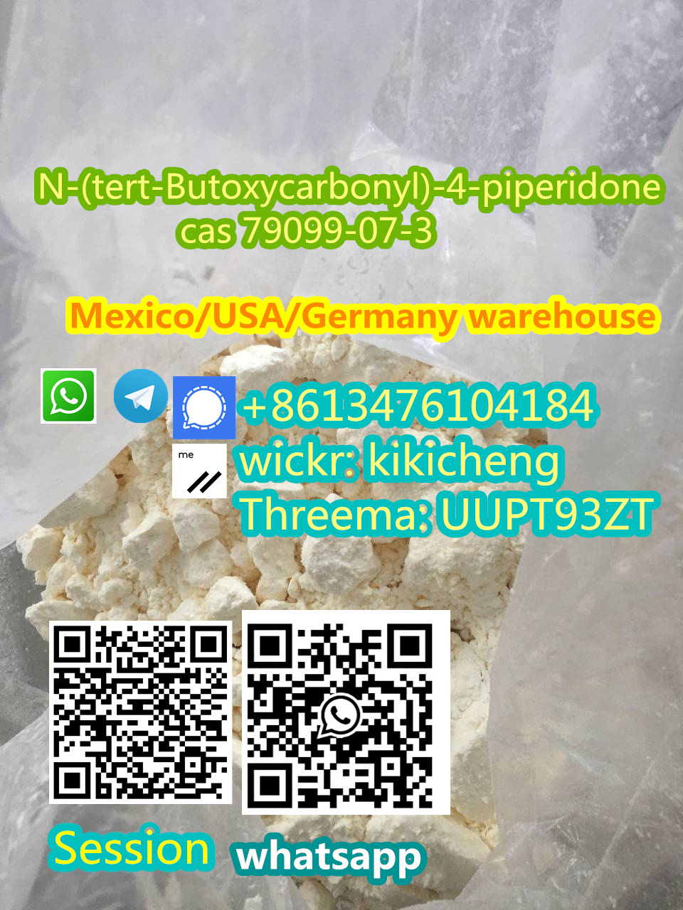 86-13476104184 N-(tert-Butoxycarbonyl)-4-piperidone cas 79099-07-3 in Europe Mexico Local warehouse  รูปที่ 1