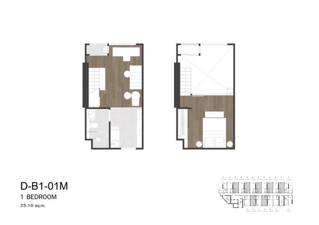 ขายดาวน์ คอนโด So Origin Kaset Interchange ชั้น 11 ห้องแบบDuplex ขนาดห้อง 25.10 ตร.ม รูปที่ 1