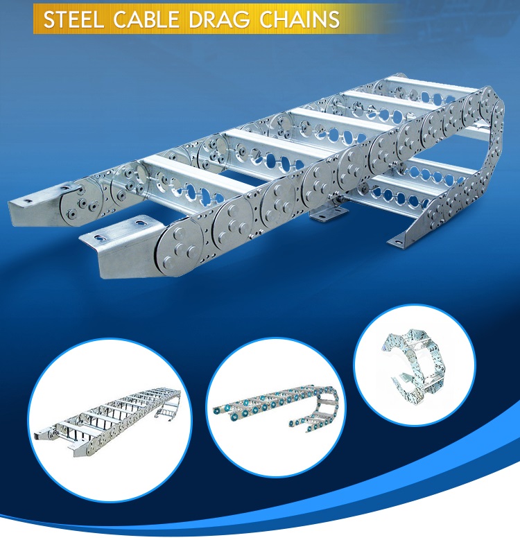 รางกระดูกงูเหล็ก-รางร้อยสายไฟเหล็ก-steel_drag_chain รูปที่ 1