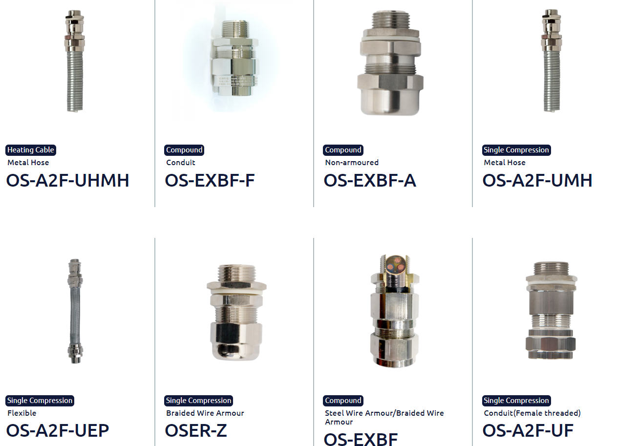 OSCG cable gland โลหะกันน้ำ Nickel brass stainless  รูปที่ 4
