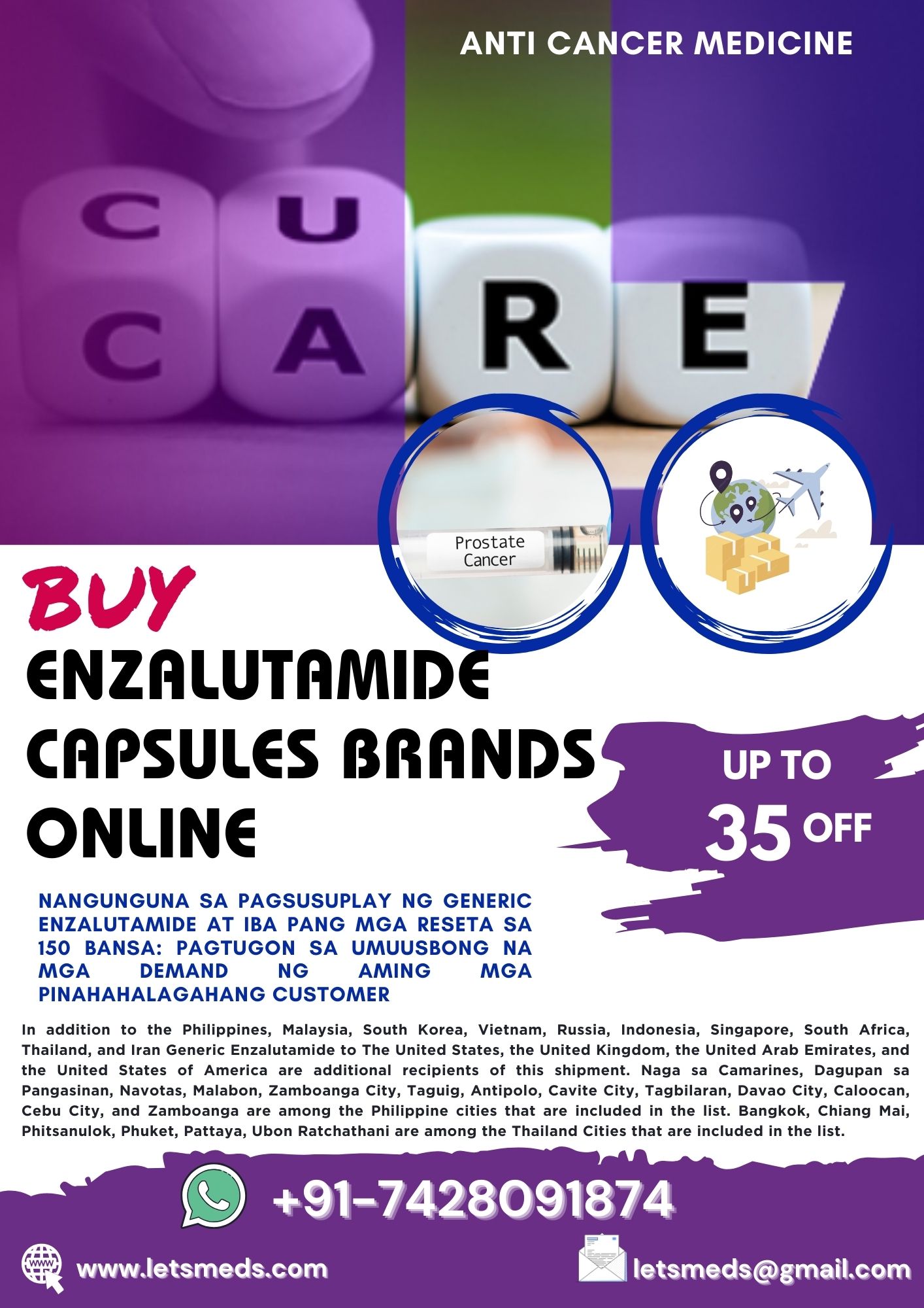 Buy Enzalutamide Capsules Brands Online Cost Philippines รูปที่ 1