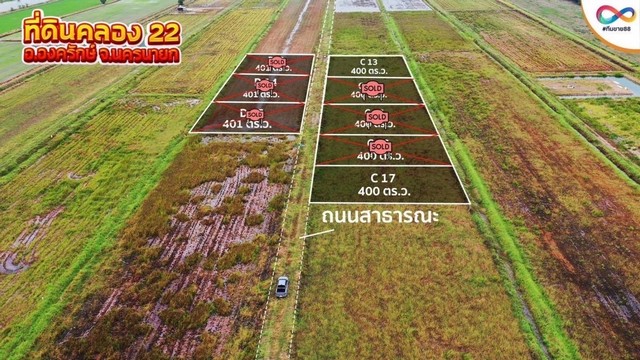 ขาย ที่ดิน คลอง22 ด้านใน 8 แปลง อำเภอองครักษ์ จังหวัดนครนายก รูปที่ 1