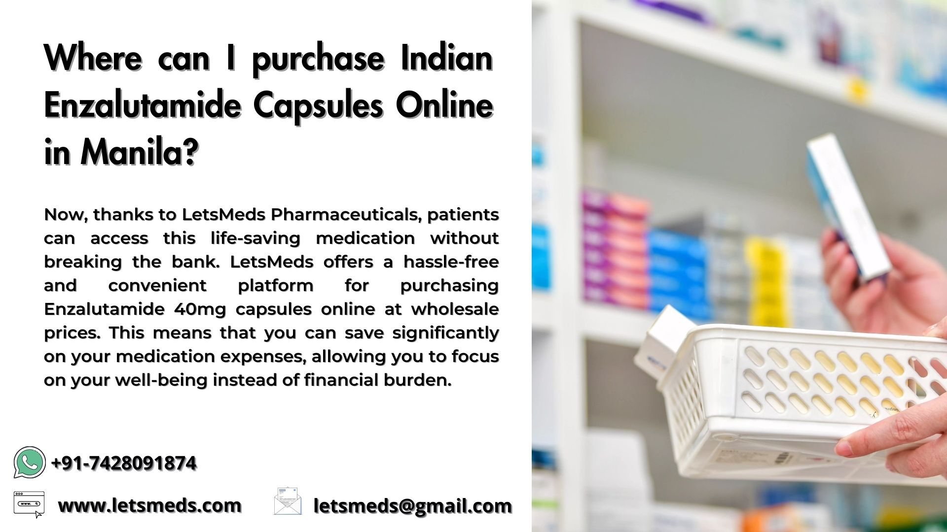 Buy Generic Enzalutamide Capsules Price Online รูปที่ 1