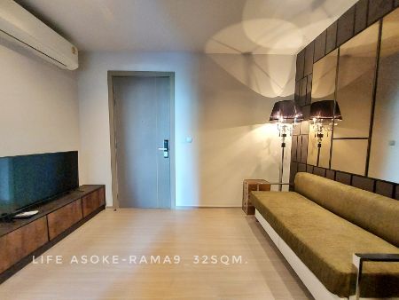 ให้เช่า คอนโด Condo for rent 1 bedroom nice build-in Life Asoke - Rama 9 : ไลฟ์ อโศก พระราม 9 32 ตรม. Building A short walk to MRT รูปที่ 1