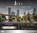 เช่า The Sky Sukhumvit ห้องใหม่กริบ ยังไม่เคยมีผู้เช่า ห้องตกแต่งมาสวยสุด