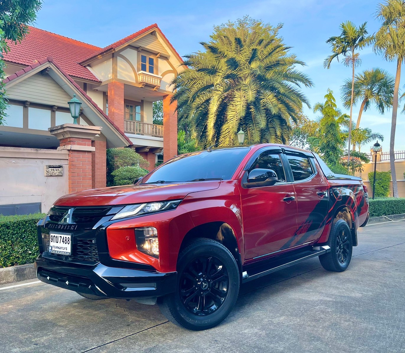 MITSUBISHI TRITON 2.4 โฉม ATHLETE 4ประตู Auto 4x4 ปี2020 สีส้มดำ TOPสุด  รูปที่ 1