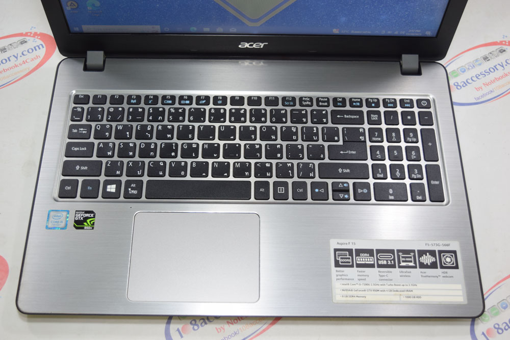 ขาย Acer Aspire F5 15.6 นิ้ว สเปคแรง Intel Core i5 RAM 8 การ์ดจอ GTX 4GB เครื่องสวยมาก รูปที่ 7