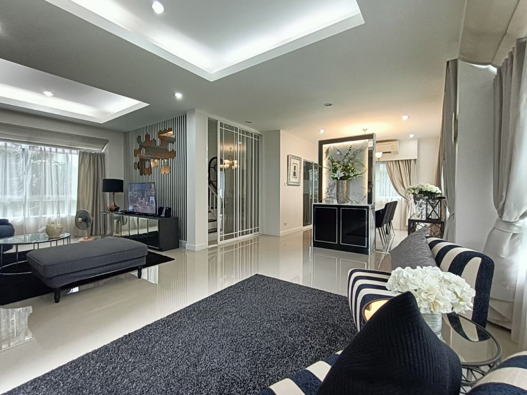 ขาย บ้านเดี่ยว Fully furnished  ชวนชื่น แกรนด์ ราชพฤกษ์ พระราม5 186 ตรม. 60.7 ตร.วา หน้าบ้านวิวสวน รูปที่ 3