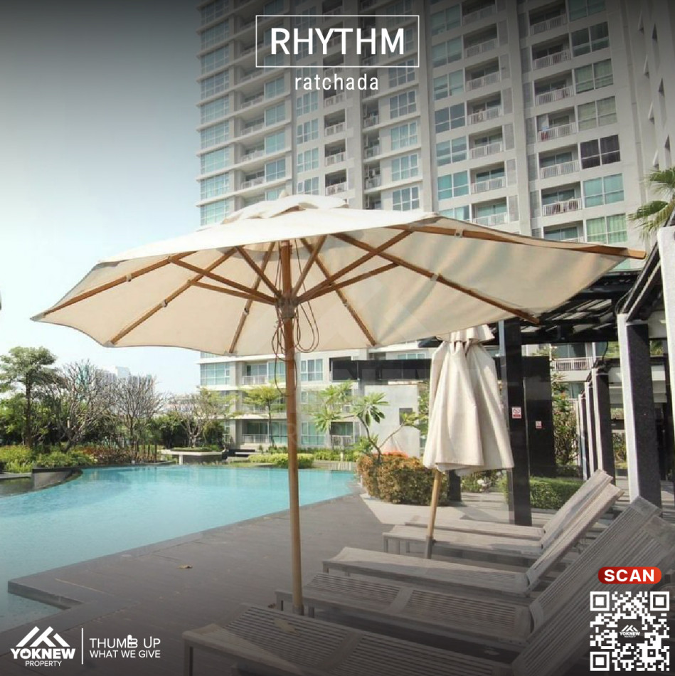 เช่า Rhythm Ratchada ห้องโปร่ง สบาย วิวสวย ตกแต่งพร้อมเข้าอยู่ รูปที่ 1