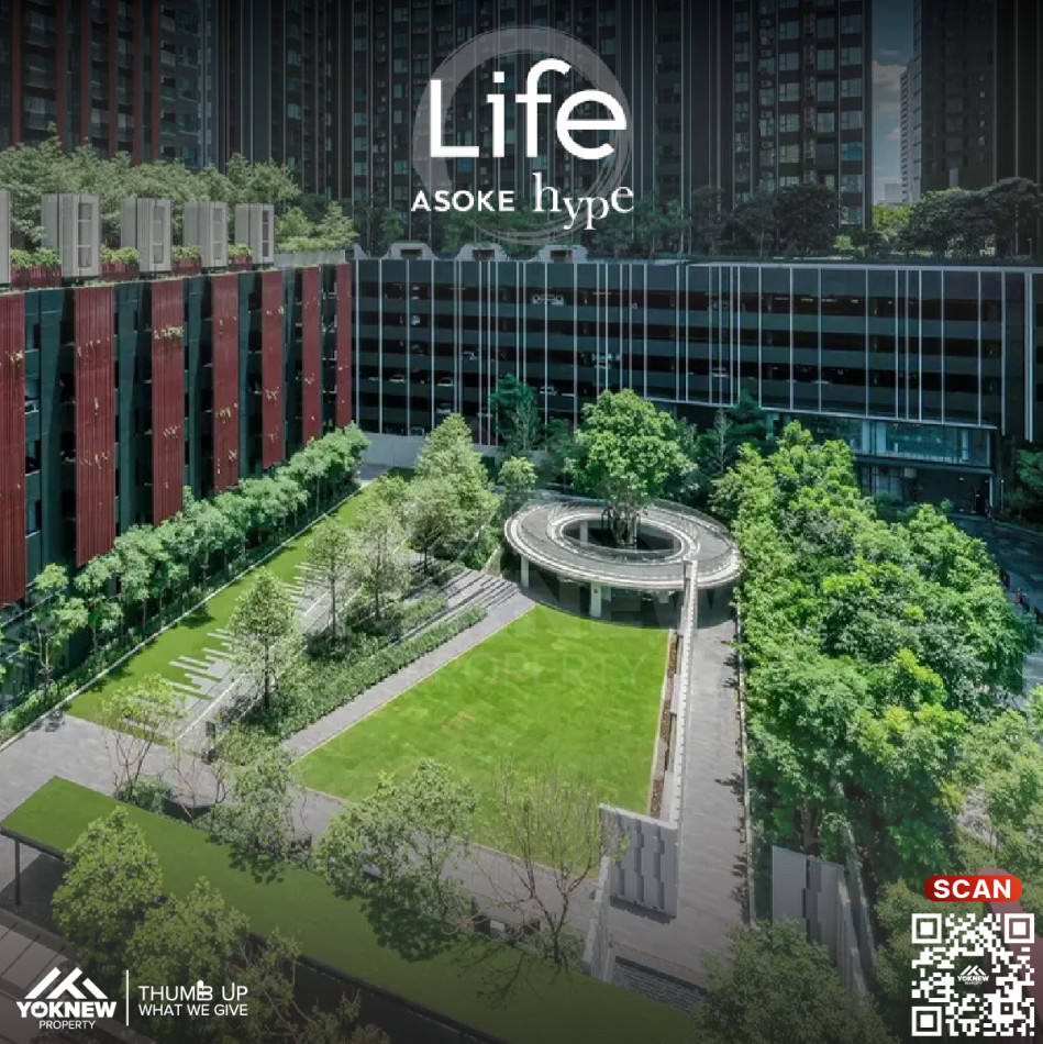 เช่า Life Asoke Hype ห้องสภาพใหม่ ตกแต่งสวยพร้อมหิ้วกระเป๋าเข้ามาได้เลย รูปที่ 1