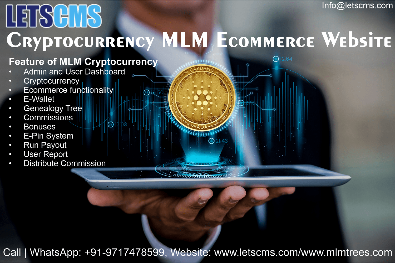 Cryptocurrency MLM Ecommerce Website - Binary, Board, Monoline, Force Matrix, Unilevel Plan รูปที่ 1