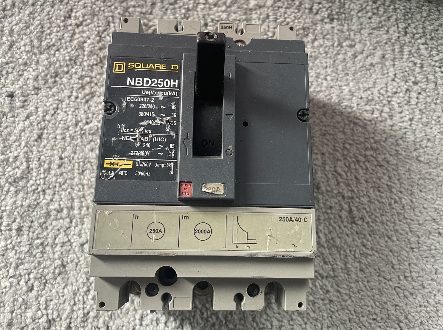 ขาย เมน เบรกเกอร์ ขนาด250A แอมป์ Main Breaker Square D NBD250H 250A 250แอมป์ มือสอง รูปที่ 4