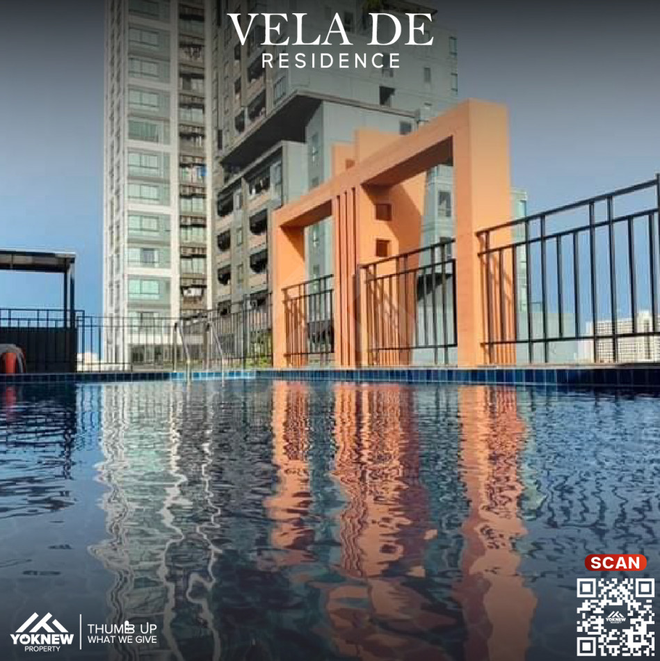 ว่างให้เช่าคอนโด Vela de Residence ห้องตกแต่งมาแล้ว วิวสวย พร้อมให้เข้าอยู่ รูปที่ 1