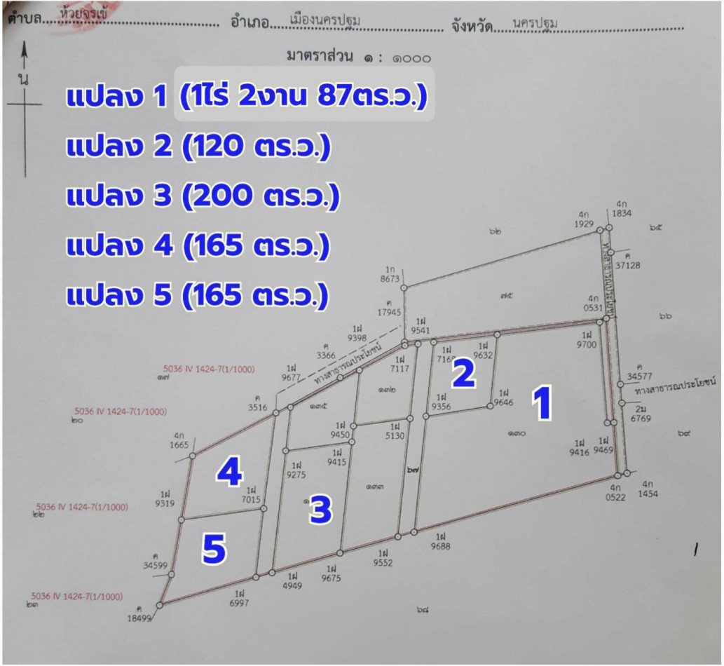 ขาย ที่ดินเปล่า นครปฐม 7แยกห้อยจรเข้  บรรยากาศบ้านสวนสงบ  1 งาน 65.8 ตร.วา รูปที่ 2