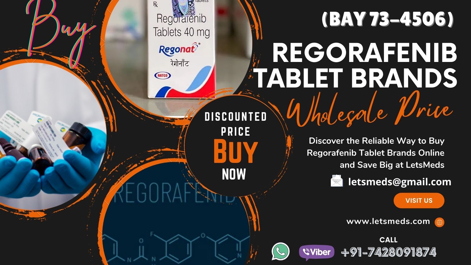 Regorafenib Tablet Brands Price Online | (BAY 73-4506) Lower Cost Singapore Thailand Philippines รูปที่ 1