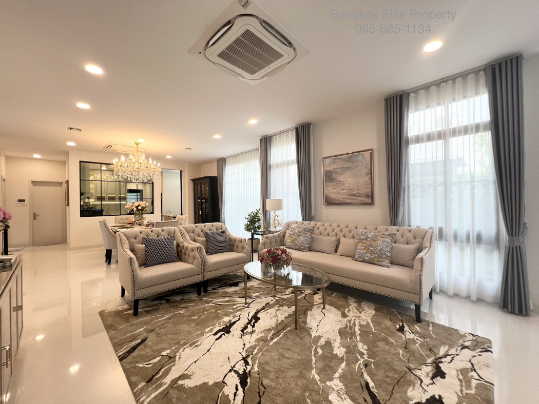 ให้เช่าบ้าน Luxury นันทวัน พระราม9 กรุงเทพกรีฑาตัดใหม่ บ้านใหม่ 4 นอน ใกล้ Clubhouse รูปที่ 4