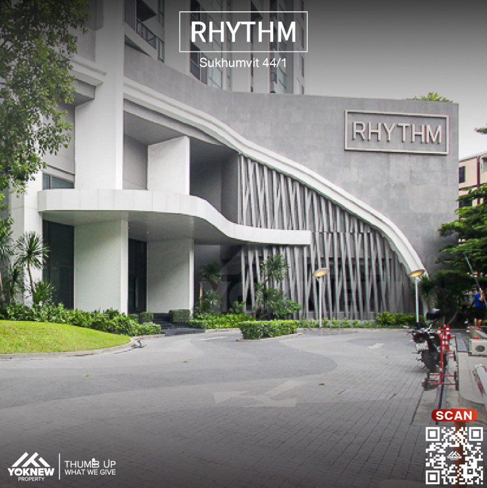 ขายด่วนห้อง 1 นอนห้องตกแต่งสวยพร้อมย้ายเข้าอยู่ Rhythm Sukhumvit 44-1 ติด BTS พระโขนง รูปที่ 1