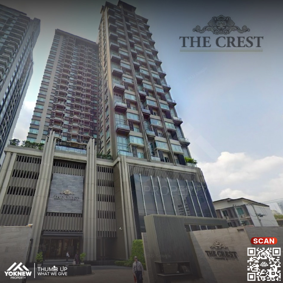 ปล่อยเช่าแล้วนะห้องแต่งพร้อมอยู่ ห้องมุม วิวห้องสวย คอนโด The Crest Sukhumvit 34 ให้เช่าราคาลดให้พิเศษ รูปที่ 1