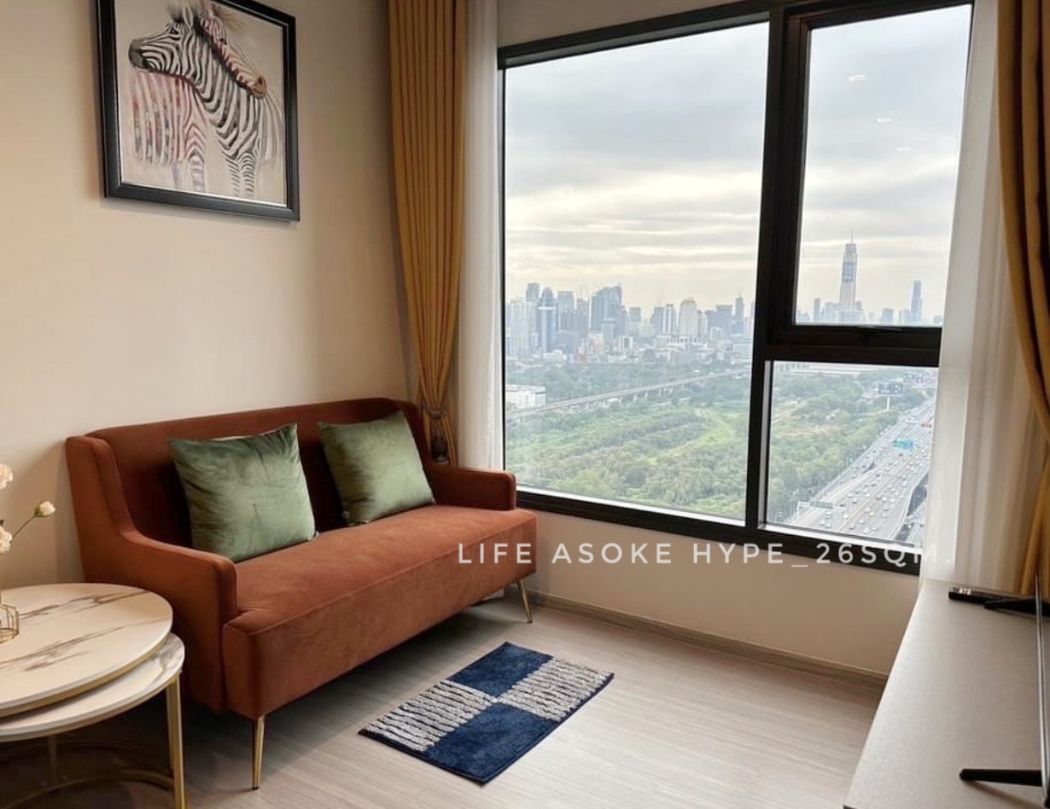 ให้เช่า คอนโด new room for rent Life Asoke Hype : ไลฟ์ อโศก ไฮป์ 26 ตรม. studio type close to MRT Rama9 รูปที่ 1