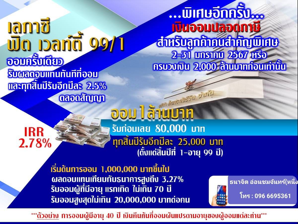 ประกันชีวิต ประกันสุขภาพ ประกันเงินออม ประกันอุบัติเหตุ และประกันอื่นๆจากบริษัทไทยประกันชีวิต  ตัวแทนบริษัทโดยตรง รูปที่ 3