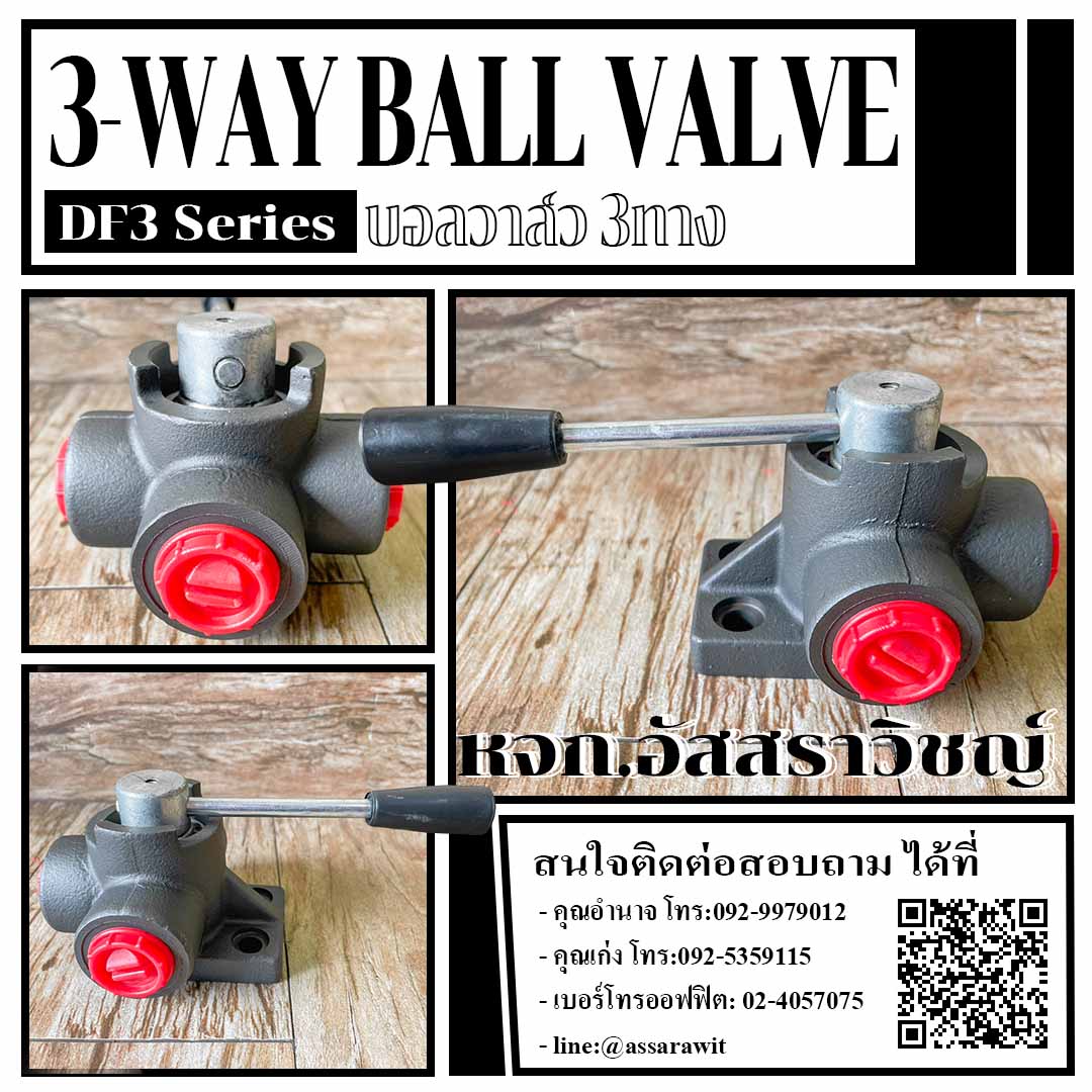 บอลวาล์ว3ทาง (3-Way Ball valve) DF3 Series รูปที่ 1