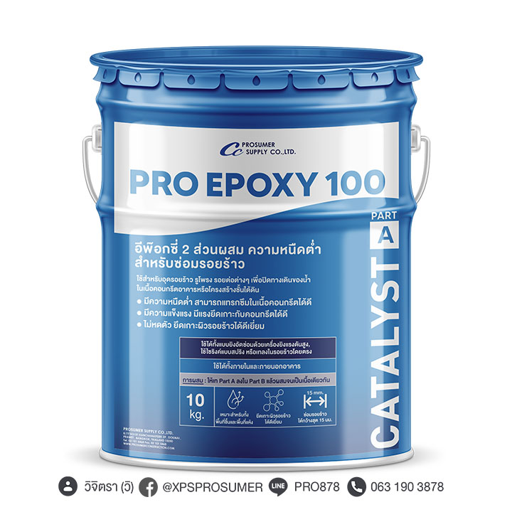 อีพ๊อกซี่ 2 ส่วนผสม สำหรับซ่อมรอยร้าว ( PRO-EPOXY 100  )  รูปที่ 1