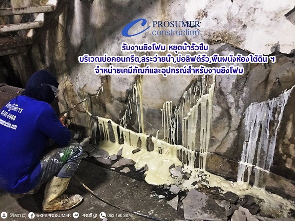 รับบริการยิงโฟม หยุดน้ำรั่วซึม ( PU Foam Injection ) รูปที่ 4