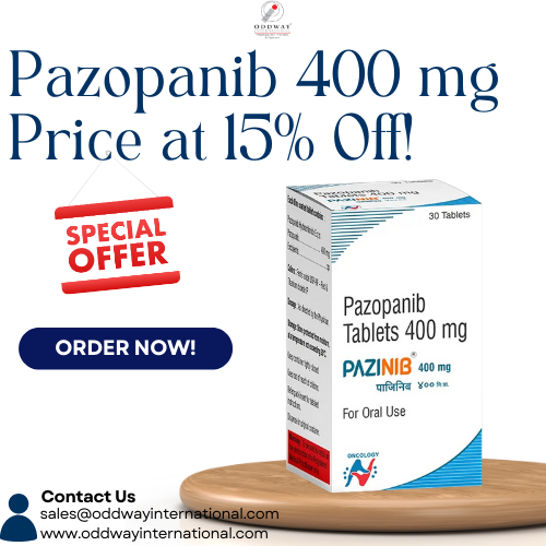 ข้อเสนอพิเศษ: Pazopanib 400 มก. ราคาลด 15%! รูปที่ 1