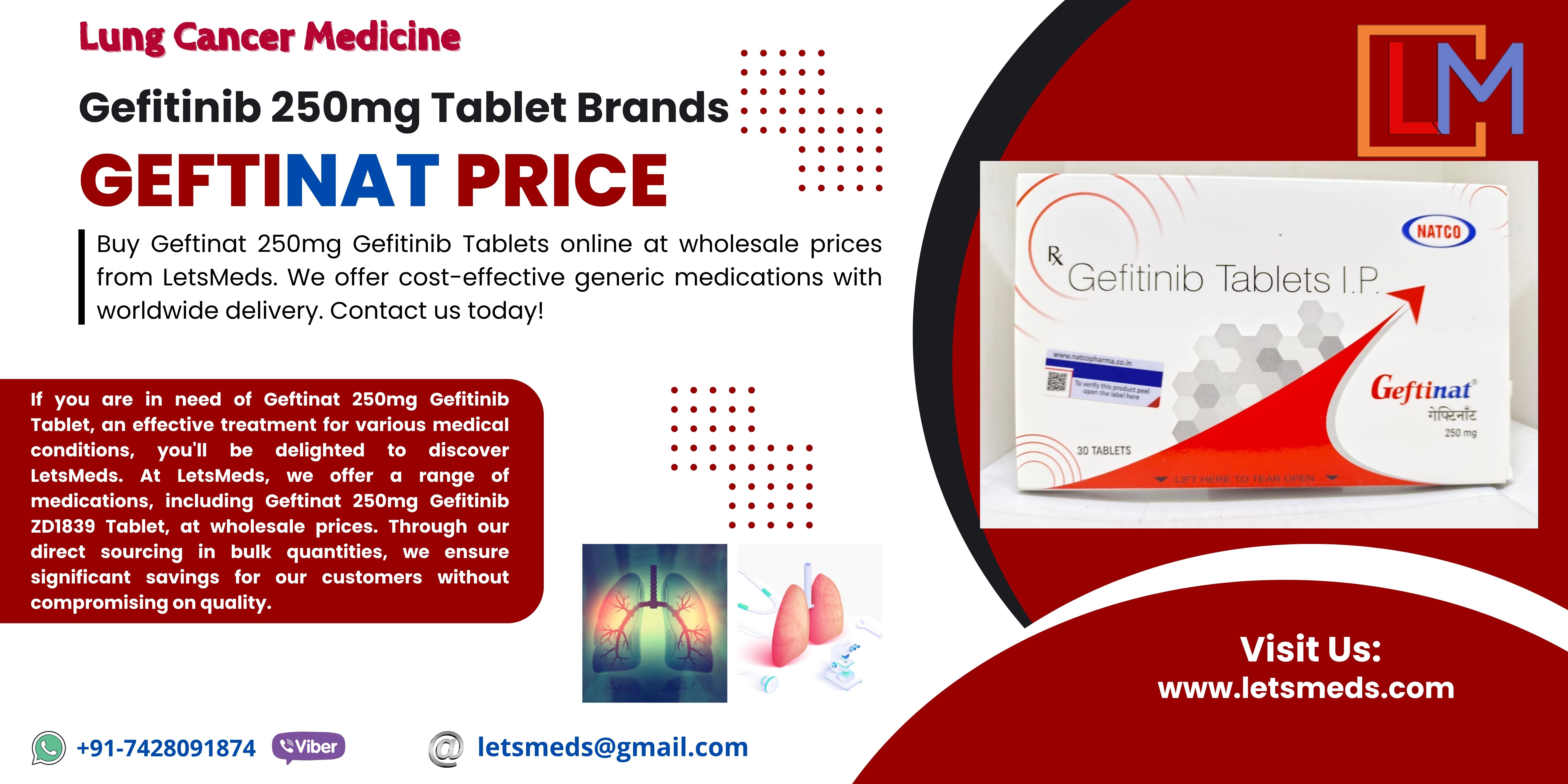 Where to buy Generic Gefitinib 250mg Tablet Online Geftinat 250mg Cost Wholesale รูปที่ 1