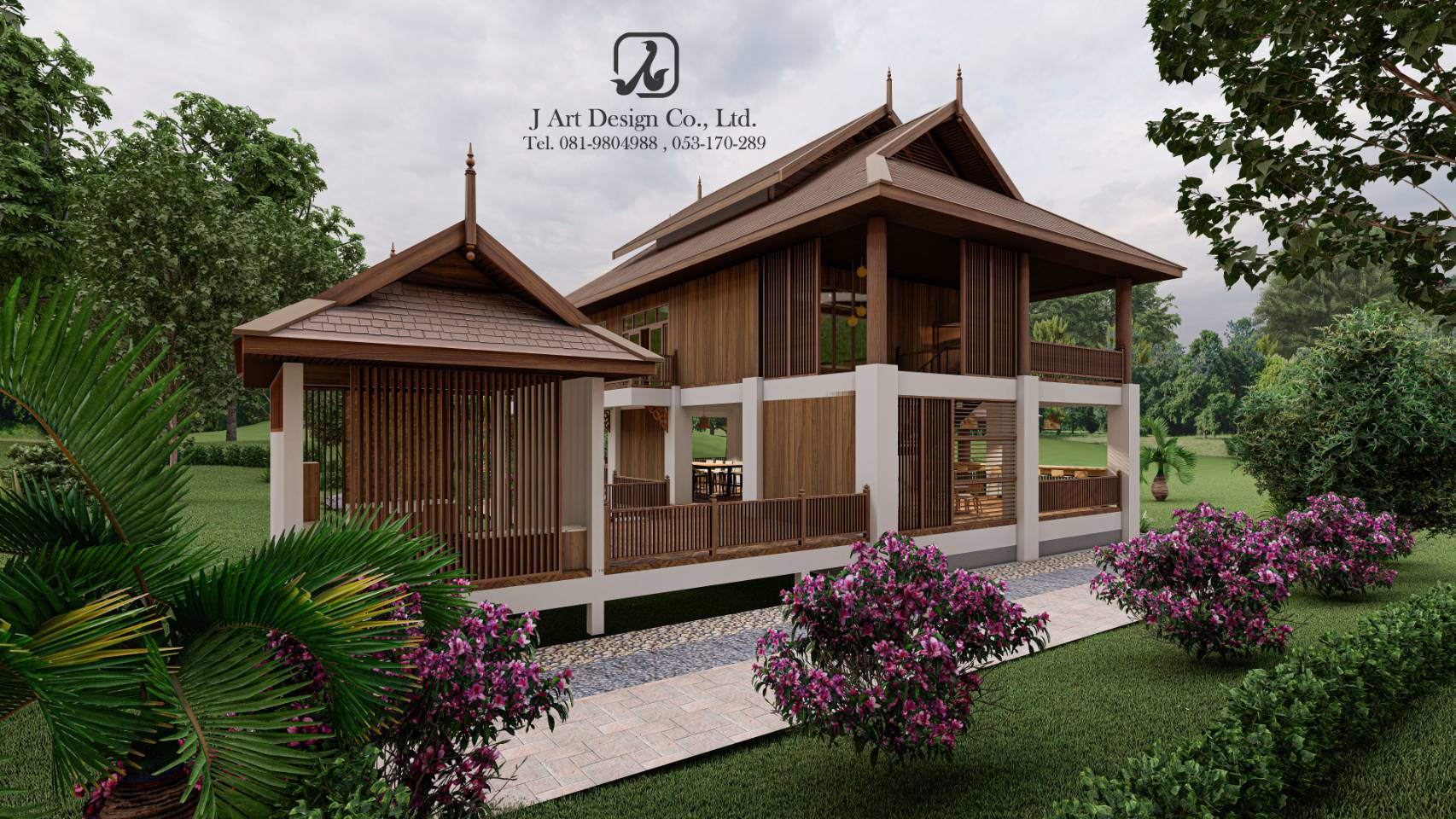 รับออกเเบบบ้าน รับสร้างบ้าน ออกเเบบตกเเต่งภายใน จังหวัดเชียงราย โดย บริษัท เจอาร์ทดีไซน์ จำกัด รูปที่ 6