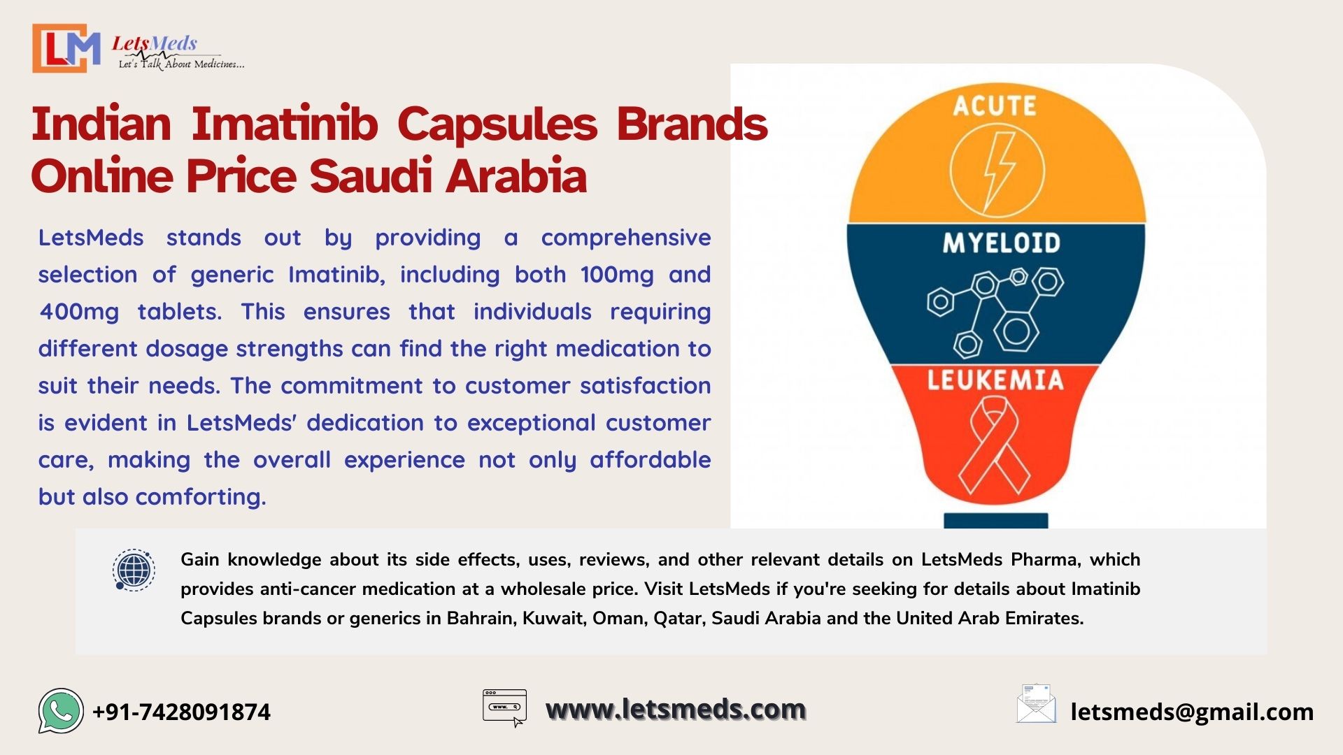 Imatinib Capsules Brands Price Online Wholesale Saudi Arabia UAE รูปที่ 1
