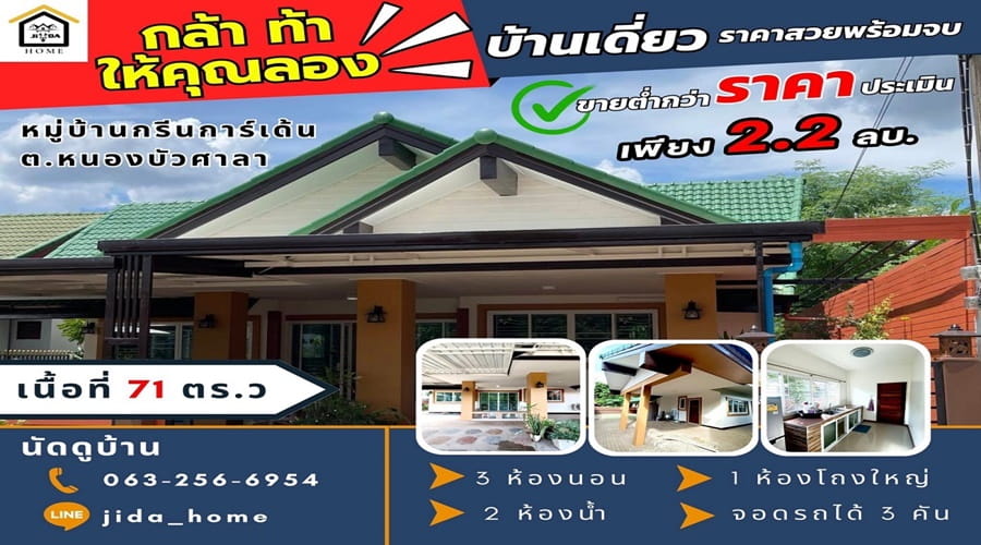 โปรโมชั่นพิเศษ ทาวน์โฮม บ้านเดี่ยวนครราชสีมา และ ที่ดินเปล่าหนองบัวศาลาราคาเจ้าของ รูปที่ 3