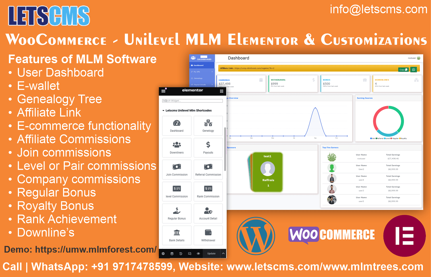 WooCommerce Unilevel mlm plan with elementor & Customizations | Unilevel MLM eCommerce Website in Elementor รูปที่ 1