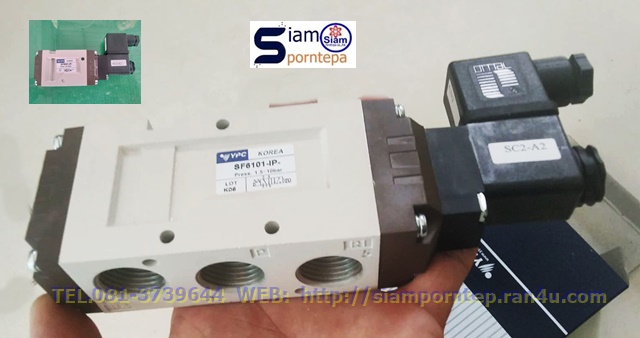 SF6101-IP-SC2-CN2-A2 YPC Solenoid valve 5/2 size 1/2 ไฟ 220V โซลินอยด์วาล์วขนาดเล็ก Pressure 0.1-10bar(kg/cm2) 150psi รูปที่ 1