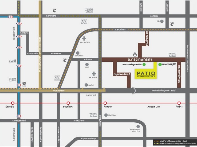 POR3866 ให้เช่า พาทิโอ ศรีนครินทร์-พระราม 9  Patio Srinakarin-Rama 9 ถนนกรุงเทพกรีฑา บ้านหน้าสวน และวิวห้องนอนสนามกอล์ฟกรุงเทพกรีฑา รูปที่ 1