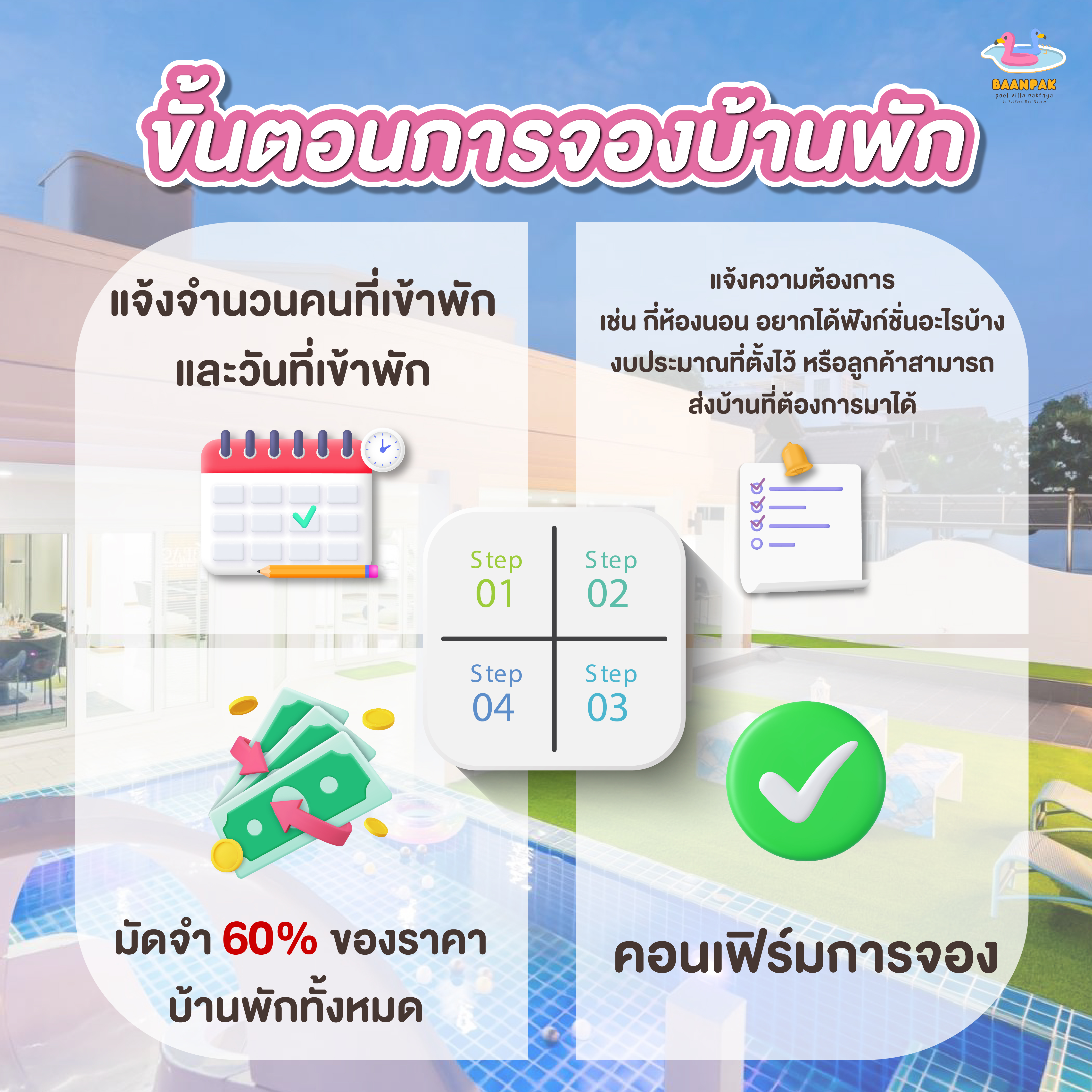 พูลวิลล่าพัทยา พูลวิลล่าติดทะลเ พูลวิลล่า ราคาถูก Pool villa D2M จองกับเราได้บ้านชัวร์ รูปที่ 1