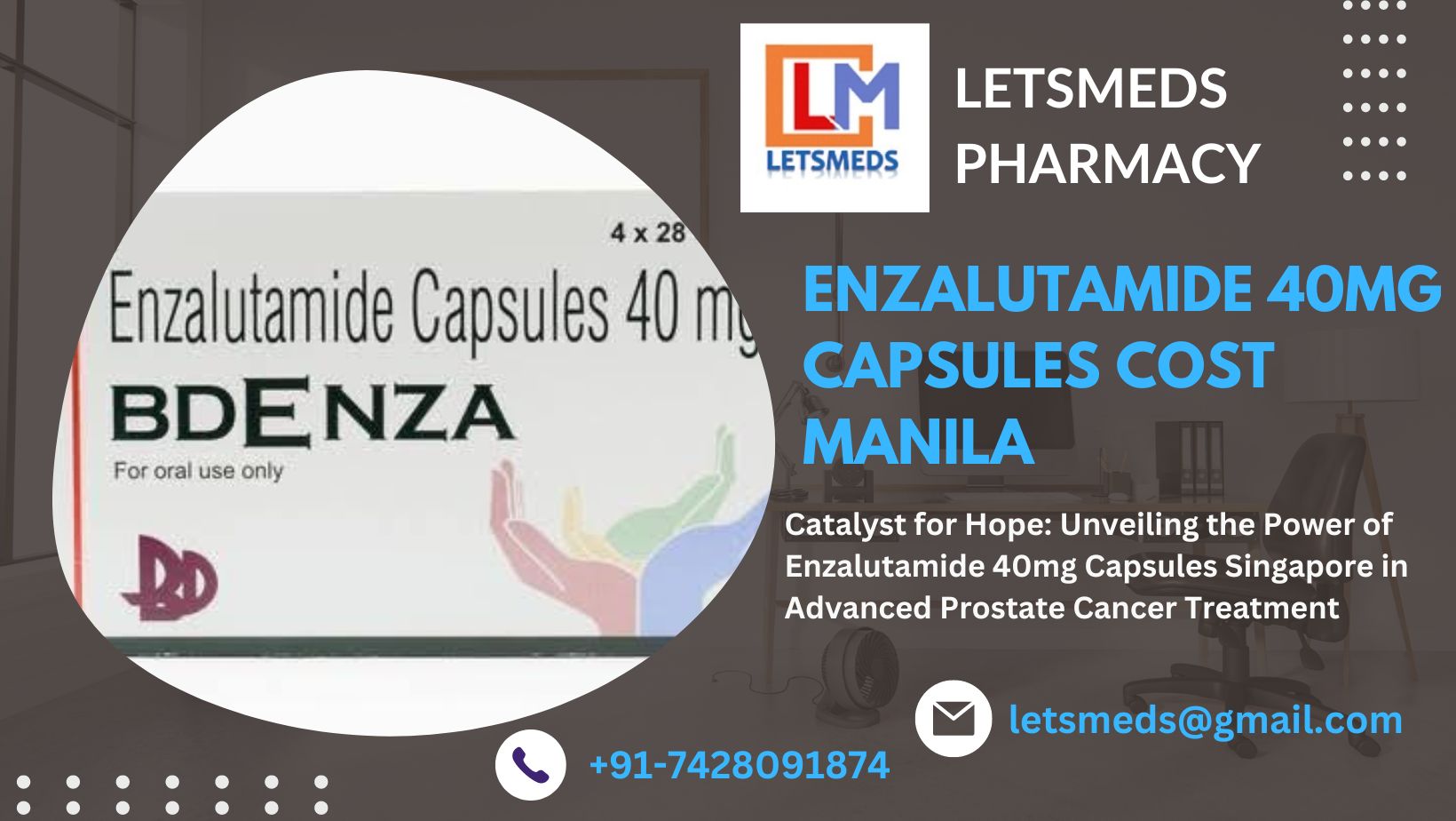 Indian Enzalutamide 40mg Capsules Cost Philippines, USA, Dubai รูปที่ 1