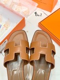 Hermes oran sandal รองเท้าแตะสวมรุ่นตัวแม่หนังเดินด้ายแบบออริจินัลทรงเริ่ดมากกกกกก