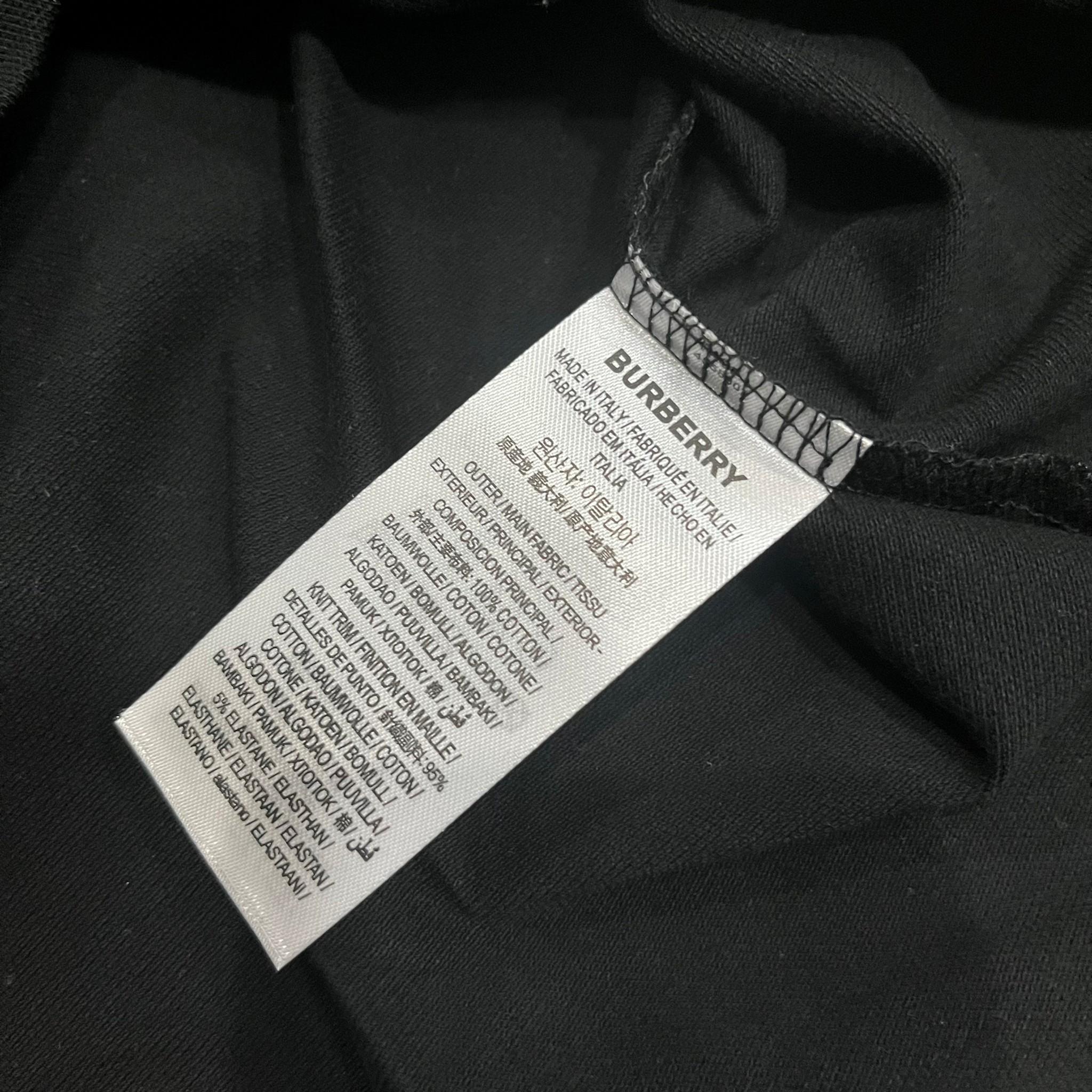 New Burberry Check EKD Polo Shirt   ดำ รูปที่ 4