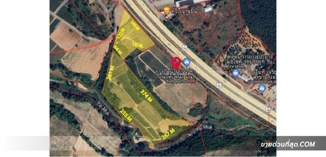 ขายที่ดิน 29 ไร่ 2 งาน 5 ตร.ว. ติดถนนหมายเลข 36 ใกล้ ม.ธรรมศาสตร์ ศูนย์พัทยา รูปที่ 2