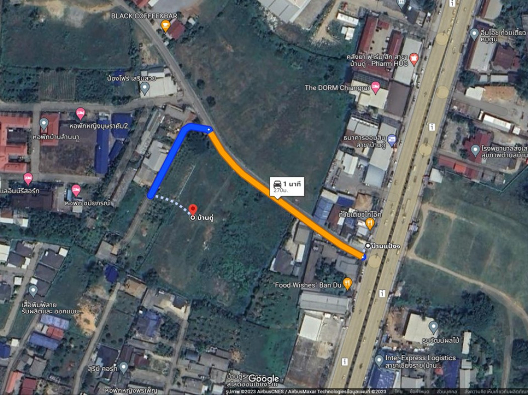ขาย ที่ดินเปล่า เมืองเชียงราย บ้านดู่  3 ไร่ 3 งาน 39.2 ตร.วา รูปที่ 2