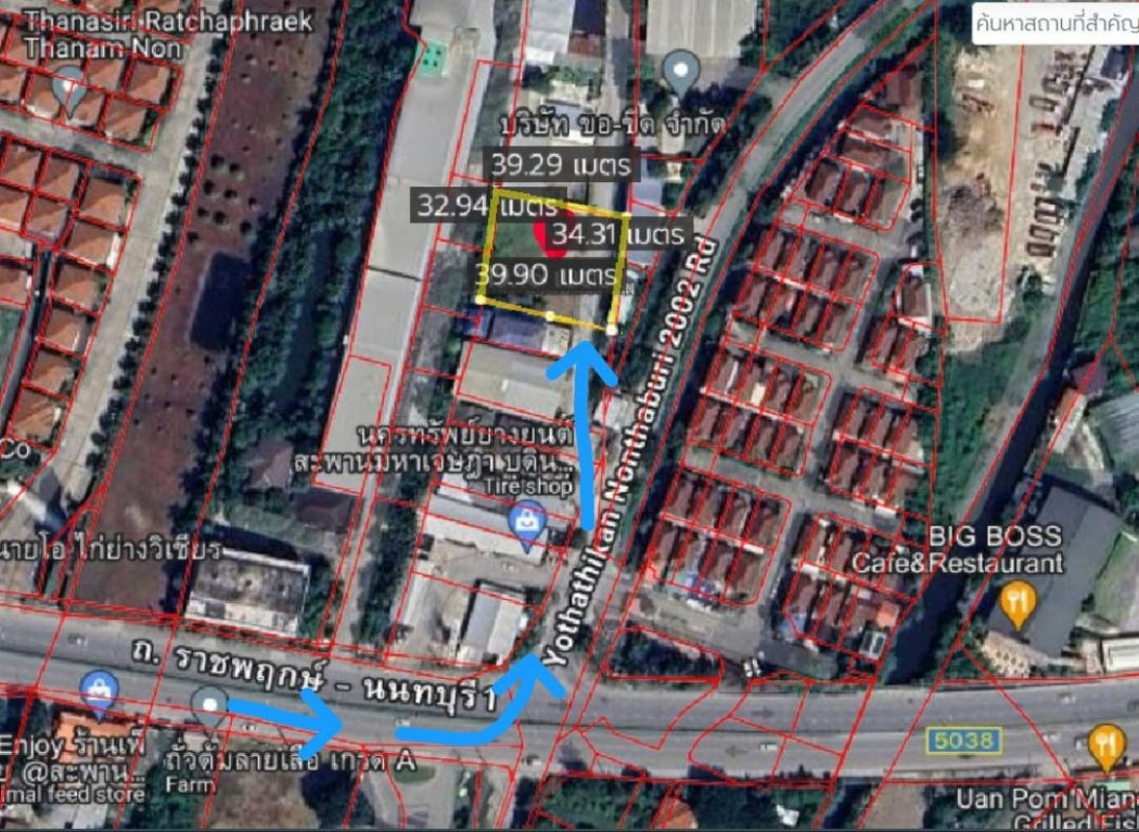 ให้เช่า ที่ดิน สี่เหลี่ยมผืนผ้า ถมแล้ว ที่ดิน 334.4 ตร.วา รูปที่ 5
