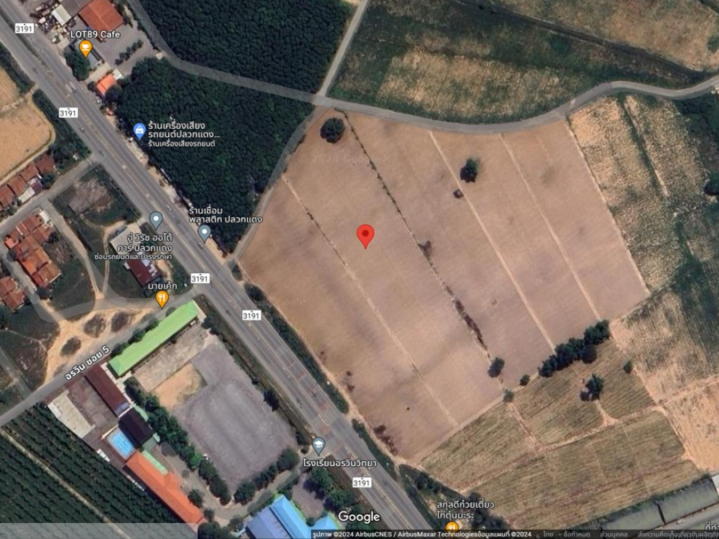 ขาย ที่ดินแปลงใหญ่ริมถนน มาบยางพร ริมถนน3191 26 ไร่ 2 งาน 44.4 ตร.วา เหมาะทำโรงงาน โกดังสินค้า รูปที่ 2