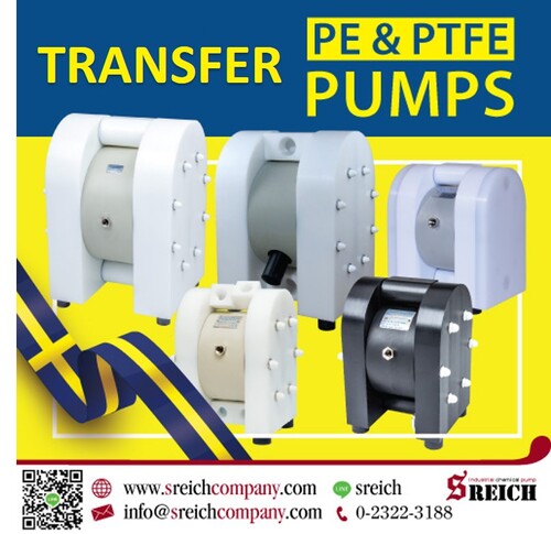 Diaphragm Pump ปั๊มสารเคมี สูบของเหลว สูบของหนืด นำเข้าจากสวีเดน รูปที่ 1