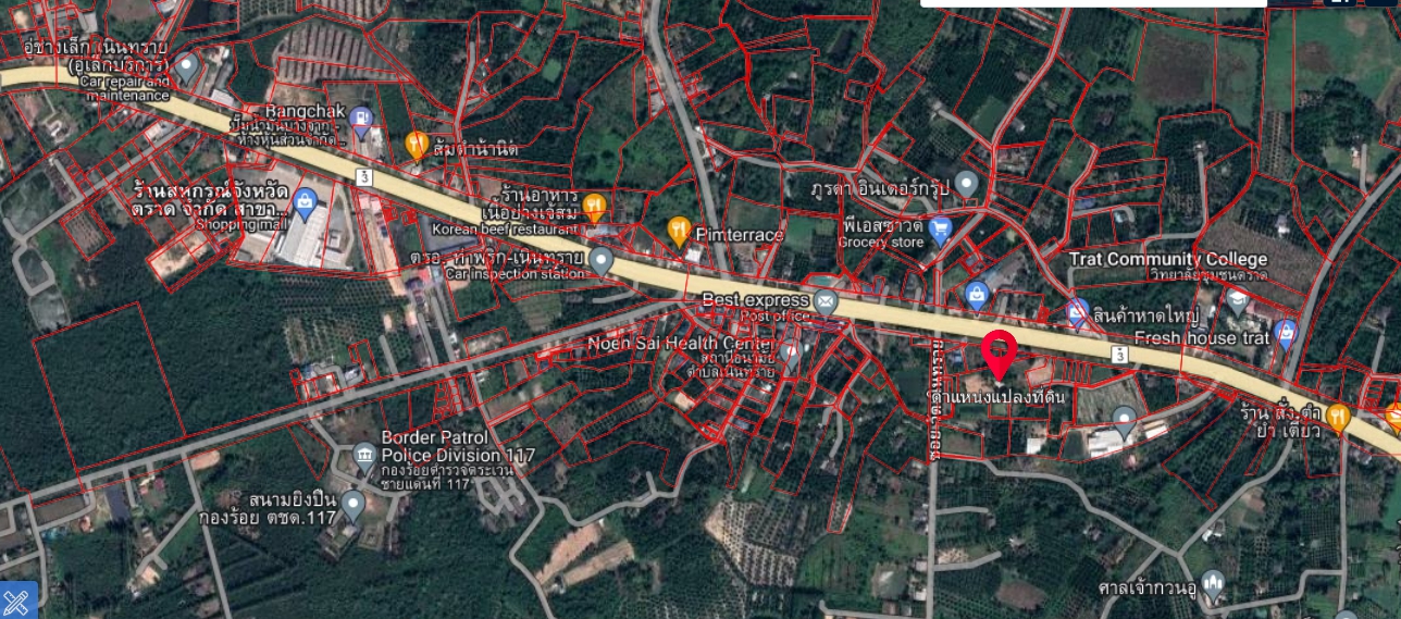 ขายที่เปล่าติดถนนใหญ่ 4 เลน(ตราด- คลองใหญ่) เนื้อที่ 6-3-24.9 ไร่ ติดถนนกว้าง 29 เมตร ต.เนินทราย อ.เมือง ตราด ราคาไร่ละ 4.5 ล.บาท. รูปที่ 3